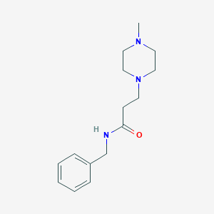 molecular formula C15H23N3O B258494 N-benzyl-3-(4-methyl-1-piperazinyl)propanamide 