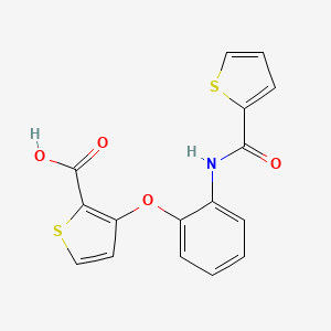 molecular formula C16H11NO4S2 B2584940 3-{2-[(2-Thienylcarbonyl)amino]phenoxy}-2-thiophenecarboxylic acid CAS No. 900019-07-0