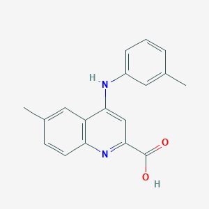 molecular formula C18H16N2O2 B2584943 6-甲基-4-[(3-甲苯基)氨基]喹啉-2-羧酸 CAS No. 1031956-82-7