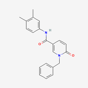 molecular formula C21H20N2O2 B2584950 1-benzyl-N-(3,4-dimethylphenyl)-6-oxo-1,6-dihydropyridine-3-carboxamide CAS No. 1004256-28-3