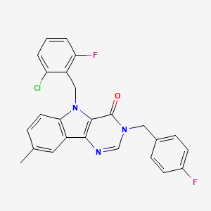 5-(2-chloro-6-fluorobenzyl)-3-(4-fluorobenzyl)-8-methyl-3H-pyrimido[5,4-b]indol-4(5H)-one