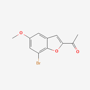 molecular formula C11H9BrO3 B2584958 1-(7-Bromo-5-Methoxy-1-Benzofuran-2-Yl)-1-Ethanone CAS No. 454473-82-6