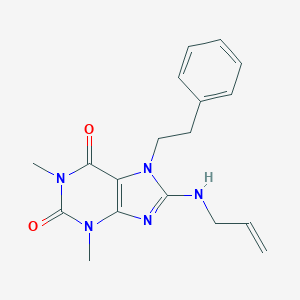 molecular formula C18H21N5O2 B258496 8-(allylamino)-1,3-dimethyl-7-(2-phenylethyl)-3,7-dihydro-1H-purine-2,6-dione 