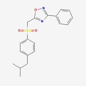 5-(((4-Isobutylphenyl)sulfonyl)methyl)-3-phenyl-1,2,4-oxadiazole