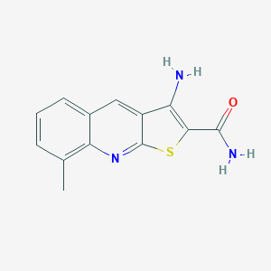 molecular formula C13H11N3OS B258497 3-Amino-8-methylthieno[2,3-b]quinoline-2-carboxamide 