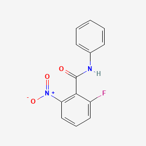 molecular formula C13H9FN2O3 B2584981 2-Fluoro-6-nitro-N-phenylbenzamide CAS No. 60041-89-6; 870281-83-7