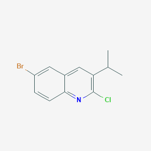 molecular formula C12H11BrClN B2584982 6-Bromo-2-chloro-3-propan-2-ylquinoline CAS No. 1343468-40-5