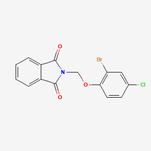 molecular formula C15H9BrClNO3 B2584986 2-[(2-溴-4-氯苯氧基)甲基]异吲哚-1,3-二酮 CAS No. 220966-22-3