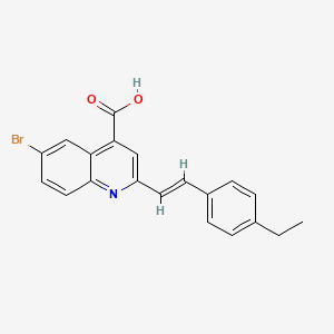 molecular formula C20H16BrNO2 B2584987 6-Bromo-2-[2-(4-ethylphenyl)ethenyl]quinoline-4-carboxylic acid CAS No. 926209-48-5