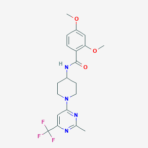 molecular formula C20H23F3N4O3 B2584990 2,4-dimethoxy-N-{1-[2-methyl-6-(trifluoromethyl)pyrimidin-4-yl]piperidin-4-yl}benzamide CAS No. 1775384-87-6