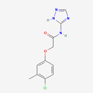 molecular formula C11H11ClN4O2 B2584993 2-(4-氯-3-甲基苯氧基)-N-(1H-1,2,4-三唑-5-基)乙酰胺 CAS No. 429630-22-8