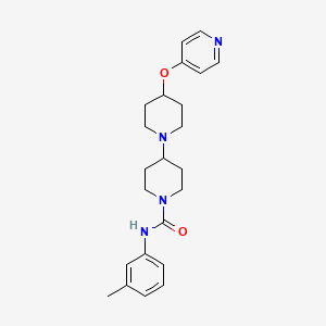 molecular formula C23H30N4O2 B2585006 4-(pyridin-4-yloxy)-N-(m-tolyl)-[1,4'-bipiperidine]-1'-carboxamide CAS No. 1706276-62-1