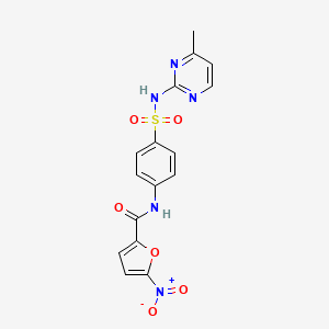 molecular formula C16H13N5O6S B2585010 N-{4-[(4-甲基嘧啶-2-基)磺酰胺基]苯基}-5-硝基呋喃-2-酰胺 CAS No. 303035-31-6