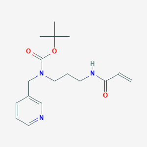 molecular formula C17H25N3O3 B2585016 Tert-butyl N-[3-(prop-2-enoylamino)propyl]-N-(pyridin-3-ylmethyl)carbamate CAS No. 2125660-82-2