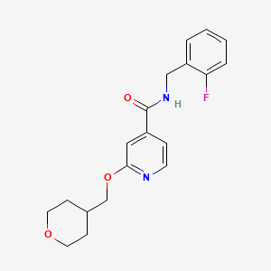 N-(2-fluorobenzyl)-2-((tetrahydro-2H-pyran-4-yl)methoxy)isonicotinamide