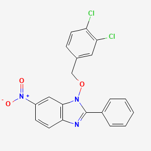 1-[(3,4-dichlorobenzyl)oxy]-6-nitro-2-phenyl-1H-1,3-benzimidazole