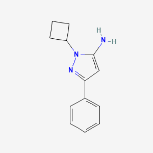 molecular formula C13H15N3 B2585024 1-Cyclobutyl-3-phenyl-1H-pyrazol-5-amine CAS No. 1349718-76-8