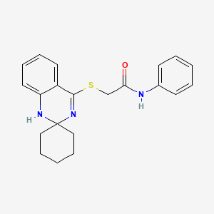 N-phenyl-2-{1'H-spiro[cyclohexane-1,2'-quinazoline]sulfanyl}acetamide