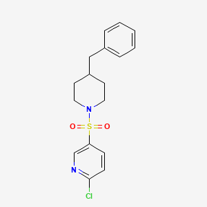 molecular formula C17H19ClN2O2S B2585042 5-[(4-苄基哌啶-1-基)磺酰基]-2-氯吡啶 CAS No. 735320-37-3