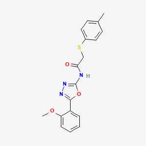 N-(5-(2-methoxyphenyl)-1,3,4-oxadiazol-2-yl)-2-(p-tolylthio)acetamide