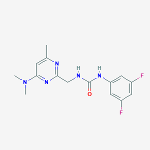 molecular formula C15H17F2N5O B2585056 1-(3,5-Difluorophenyl)-3-((4-(dimethylamino)-6-methylpyrimidin-2-yl)methyl)urea CAS No. 1797662-82-8