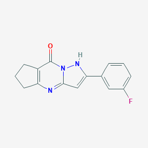 molecular formula C15H12FN3O B258506 2-(3-fluorophenyl)-6,7-dihydro-5H-cyclopenta[d]pyrazolo[1,5-a]pyrimidin-8-ol 