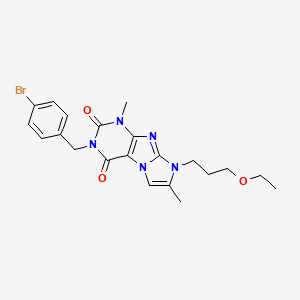 3-(4-bromobenzyl)-8-(3-ethoxypropyl)-1,7-dimethyl-1H-imidazo[2,1-f]purine-2,4(3H,8H)-dione