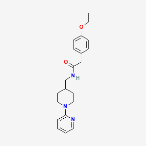 molecular formula C21H27N3O2 B2585076 2-(4-ethoxyphenyl)-N-((1-(pyridin-2-yl)piperidin-4-yl)methyl)acetamide CAS No. 1234946-28-1