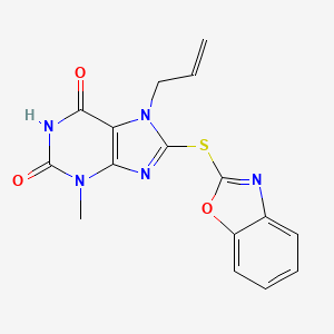 8-(1,3-Benzoxazol-2-ylsulfanyl)-3-methyl-7-prop-2-enylpurine-2,6-dione