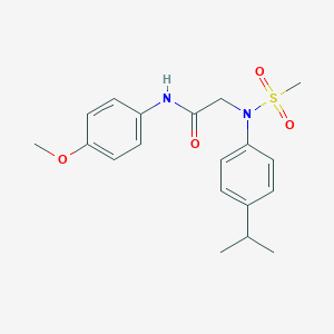 molecular formula C19H24N2O4S B258509 N-(4-methoxyphenyl)-N~2~-(methylsulfonyl)-N~2~-[4-(propan-2-yl)phenyl]glycinamide 