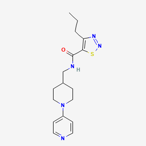 molecular formula C17H23N5OS B2585094 4-丙基-N-((1-(吡啶-4-基)哌啶-4-基)甲基)-1,2,3-噻二唑-5-甲酰胺 CAS No. 2034588-47-9