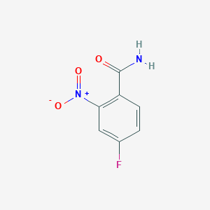 molecular formula C7H5FN2O3 B025851 4-Fluoro-2-nitrobenzamide CAS No. 106754-80-7