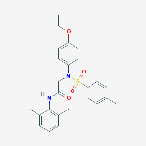 molecular formula C25H28N2O4S B258510 N-(2,6-dimethylphenyl)-2-{4-ethoxy[(4-methylphenyl)sulfonyl]anilino}acetamide 