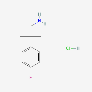 molecular formula C10H15ClFN B2585109 2-(4-Fluorophenyl)-2-methylpropan-1-amine hydrochloride CAS No. 1312760-45-4