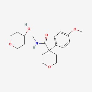 molecular formula C19H27NO5 B2585113 N-[(4-HYDROXYOXAN-4-YL)METHYL]-4-(4-METHOXYPHENYL)OXANE-4-CARBOXAMIDE CAS No. 1421468-61-2