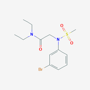 molecular formula C13H19BrN2O3S B258512 2-[3-bromo(methylsulfonyl)anilino]-N,N-diethylacetamide 