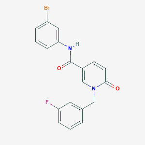 molecular formula C19H14BrFN2O2 B2585120 N-(3-bromophenyl)-1-(3-fluorobenzyl)-6-oxo-1,6-dihydropyridine-3-carboxamide CAS No. 1004256-66-9