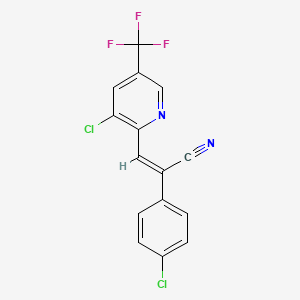 (Z)-2-(4-chlorophenyl)-3-[3-chloro-5-(trifluoromethyl)pyridin-2-yl]prop-2-enenitrile