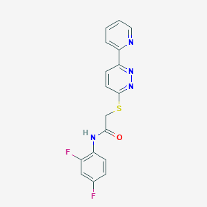N-(2,4-difluorophenyl)-2-[(6-pyridin-2-ylpyridazin-3-yl)thio]acetamide