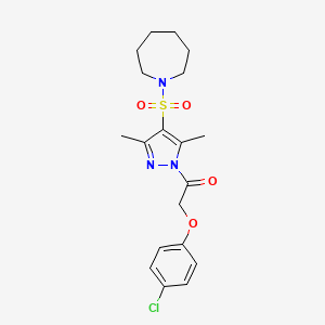 1-({1-[(4-chlorophenoxy)acetyl]-3,5-dimethyl-1H-pyrazol-4-yl}sulfonyl)azepane