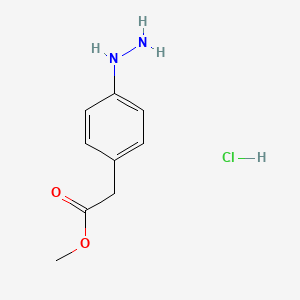 molecular formula C9H13ClN2O2 B2585150 Methyl 2-(4-hydrazinylphenyl)acetate hydrochloride CAS No. 252752-46-8