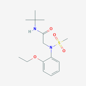 molecular formula C15H24N2O4S B258516 N-(tert-butyl)-2-[2-ethoxy(methylsulfonyl)anilino]acetamide 