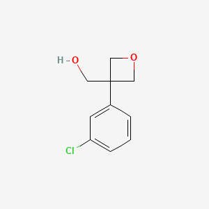 molecular formula C10H11ClO2 B2585160 [3-(3-氯苯基)氧杂环-3-基]甲醇 CAS No. 1432492-63-1