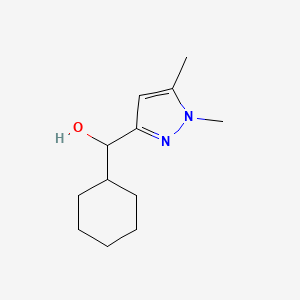 molecular formula C12H20N2O B2585162 cyclohexyl(1,5-dimethyl-1H-pyrazol-3-yl)methanol CAS No. 1693664-49-1