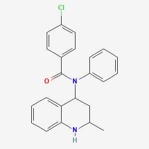molecular formula C23H21ClN2O B2585163 4-氯-N-(2-甲基-1,2,3,4-四氢喹啉-4-基)-N-苯基苯甲酰胺 CAS No. 305864-39-5