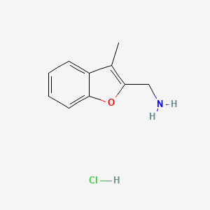 (3-Methyl-1-benzofuran-2-yl)methanamine;hydrochloride