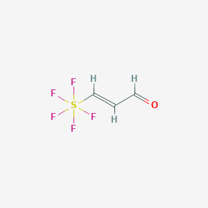 molecular formula C3H3F5OS B2585171 (E)-3-(Pentafluoro-lambda6-sulfanyl)prop-2-enal CAS No. 1023739-85-6