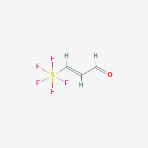 molecular formula C3H3F5OS B2585171 (E)-3-(五氟-λ6-硫代)丙-2-烯醛 CAS No. 1023739-85-6