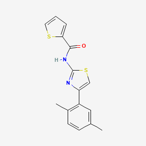 molecular formula C16H14N2OS2 B2585172 N-[4-(2,5-diméthylphényl)-1,3-thiazol-2-yl]thiophène-2-carboxamide CAS No. 313403-37-1