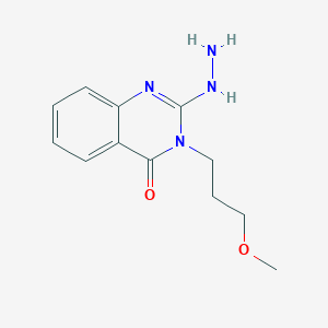 molecular formula C12H16N4O2 B2585180 2-Hydrazinyl-3-(3-methoxypropyl)-3,4-dihydroquinazolin-4-one CAS No. 852933-98-3